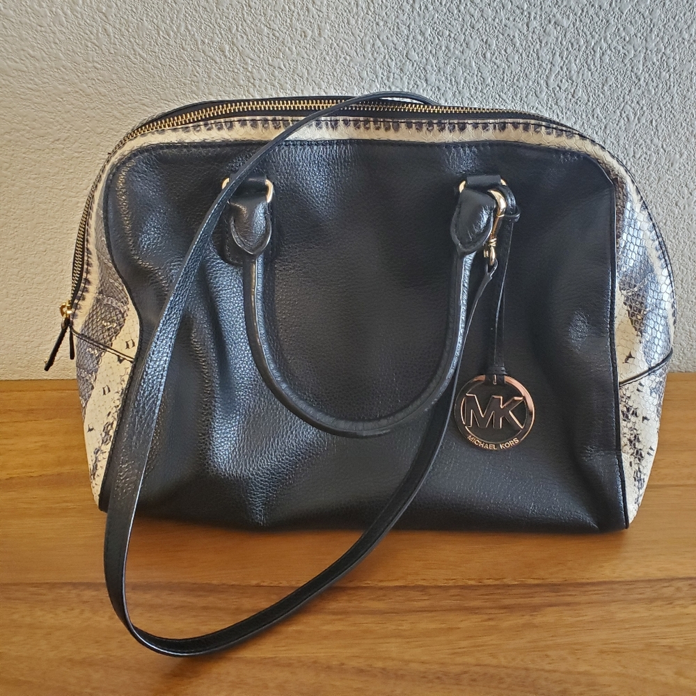 Michael Kors Black/Snakeskin Handbag